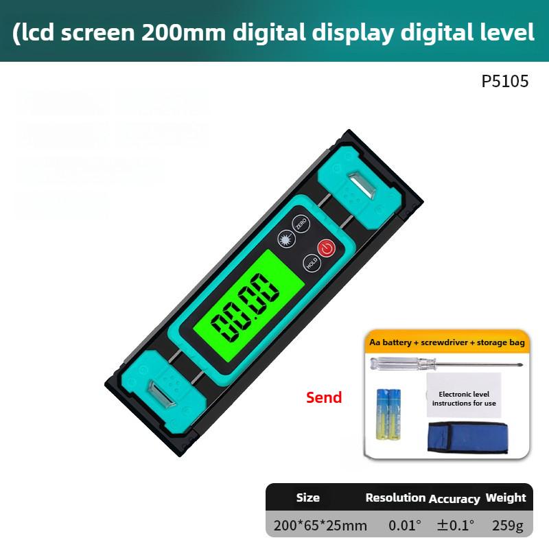 Household Level Ruler High-precision Magnetic Measuring Tool Multi-functional LCD Display Horizontal Ruler Portable Gauging Tool