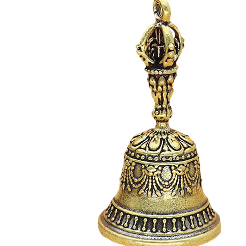 Small Brass Bell Ornament Anitque Gift Multipurpose Traditional Portable Home Decoration Craft Collectible Hanging Pendant