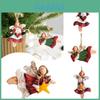 Resin Christmas Tree Angel Pendant Retro Country Style Ornament For Xmas Decoration