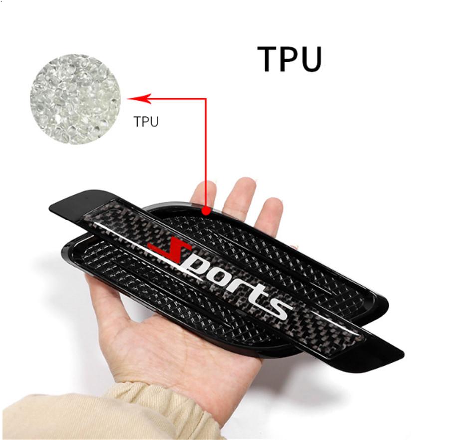 PAIR Car Front Fender Side Air Vent Cover Trim Stickers Shark Gills Sports Style
