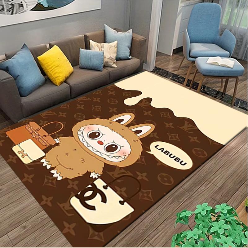 1pc LABUBU Printed Chair Rug for Home Office Use, Living Room Kitchen Game Room Area Carpet