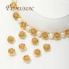 2-6Pcs/Lot Hollow Square Beads 18K Gold Plated Spacer Beads For Jewelry,Separators For Bracelets Accessories DIY Findings
