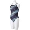 MIZUNO Medium Size Size for Competitive and Training Swims Women's Exersuit, Cut, N2MAA271, XS, Black/Turquoise, 92,