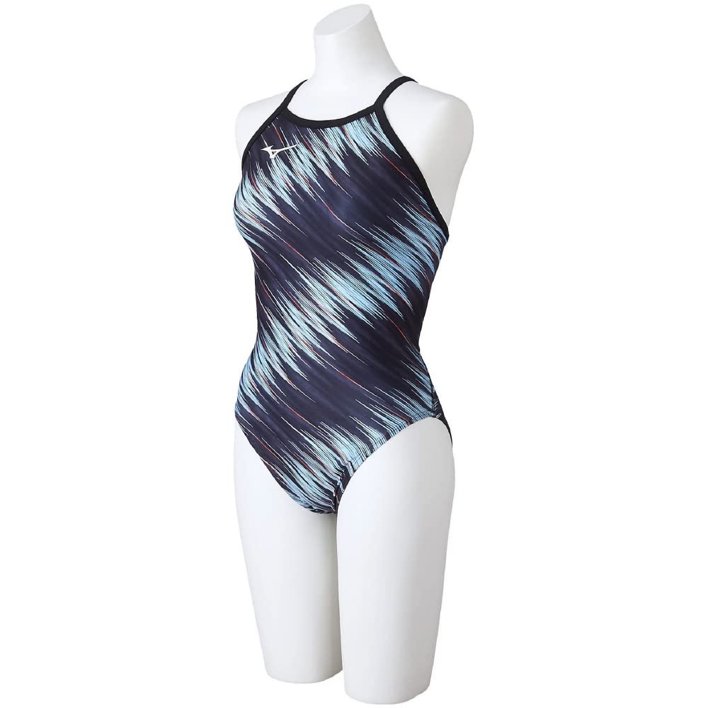 MIZUNO Medium Size Size for Competitive and Training Swims Women's Exersuit, Cut, N2MAA271, XS, Black/Turquoise, 92,