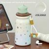 Student Cute Ins Style High Value Thermos Cup Portable Portable Portable Cup Simple Girls Tea Warehouse Niche Straw Cup