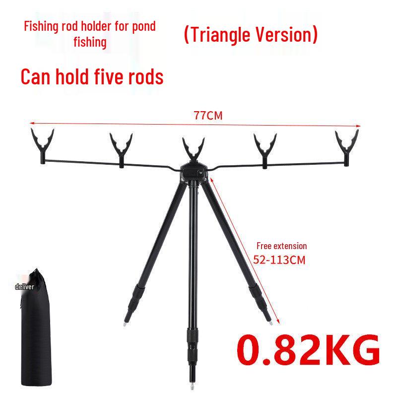 Multi-functional Aluminum Alloy Telescopic Fishing Rod Pod for Long Distance Casting - Holds Multiple Rods with Lake Reservoir Alarm. Default