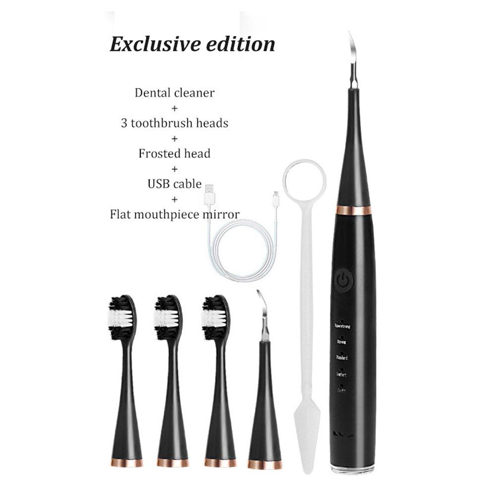 USB Charging Electric Teeth Cleaner Waterproof Dental Calculus Remover  Plaque Removal