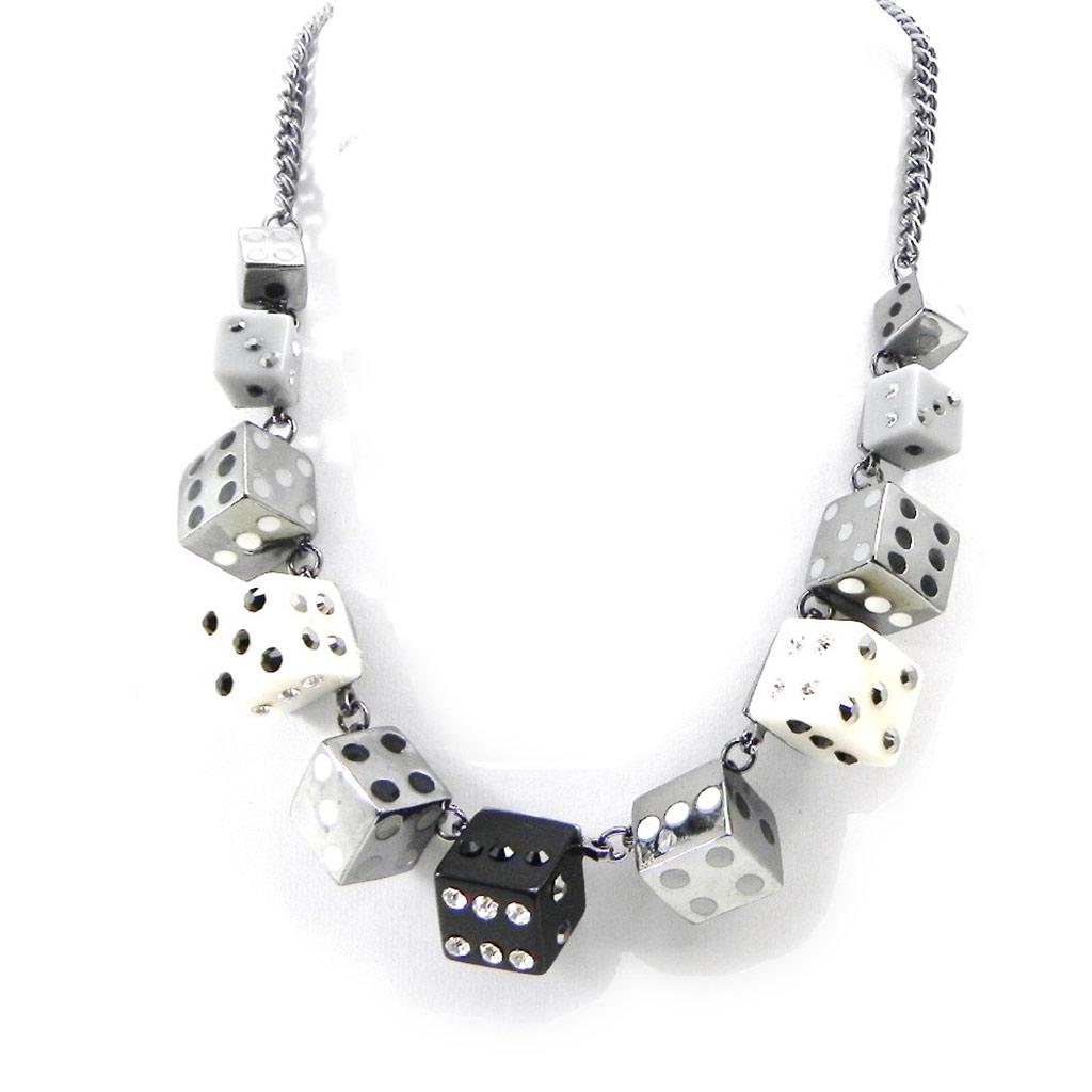 NOA [I2242] - Designer Necklace 'Sissi' Black Beige