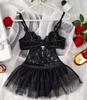 New Style Fashion Sexy Lace Underwear Set Sexy Lingerie Babydolls Erotic Mesh Nightdress Lace Sexy Nightdress Lingerie For Women