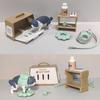 1 Set Micro Landscape Dollhouse Model Cat Trees Scratcher Deccoration Accessories Toy Mini Cat Ornament