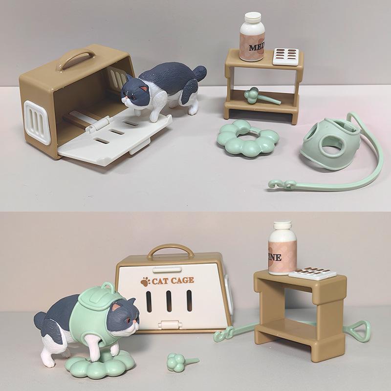 1 Set Micro Landscape Dollhouse Model Cat Trees Scratcher Deccoration Accessories Toy Mini Cat Ornament