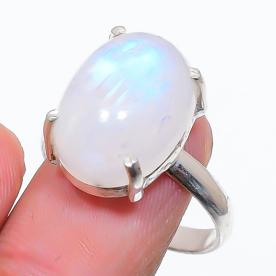 Rose Quartz Gemstone 925 Sterling Silver Jewelry Ring Size Adjustable GK-6047