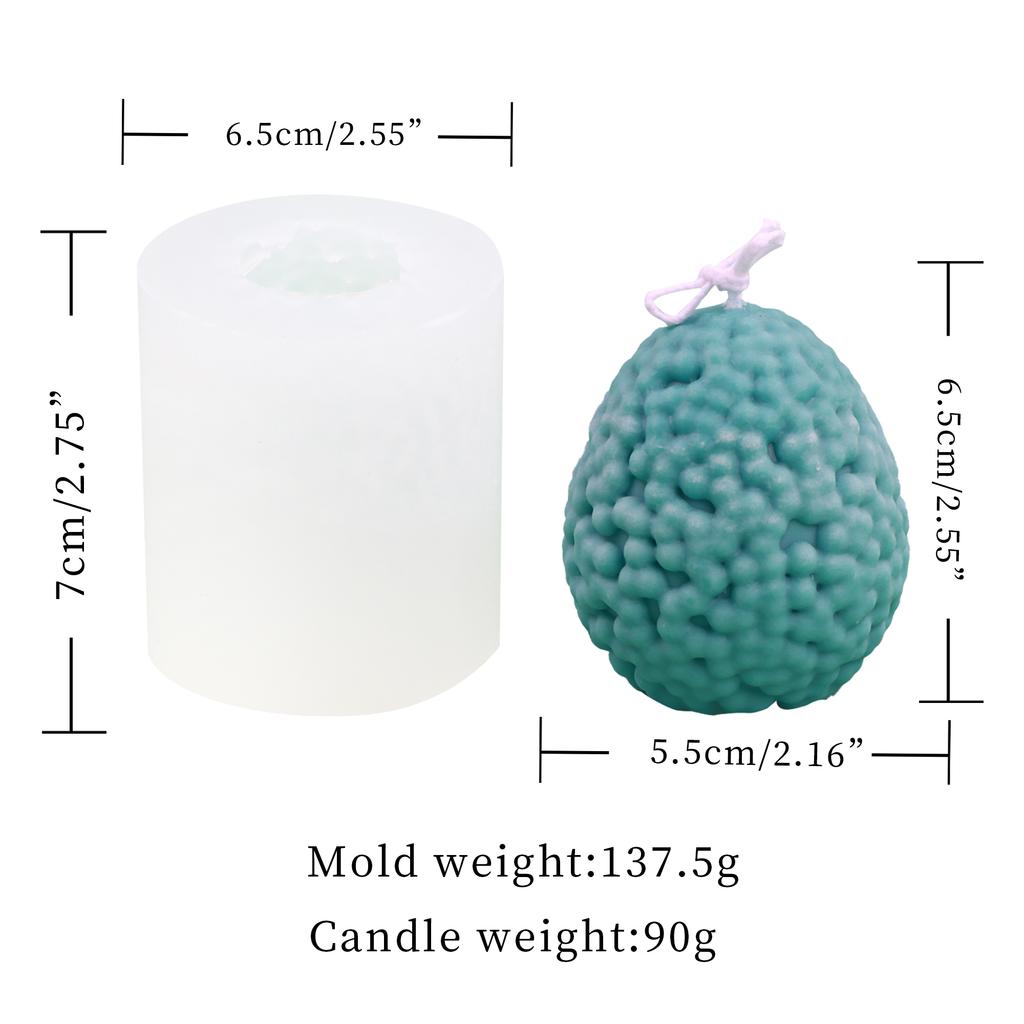 3D Easter Egg Silicone Mold Candle Making Chocolate Food Candy Cake Molds Form Mould Candles Business Round Flowers Easter Theme