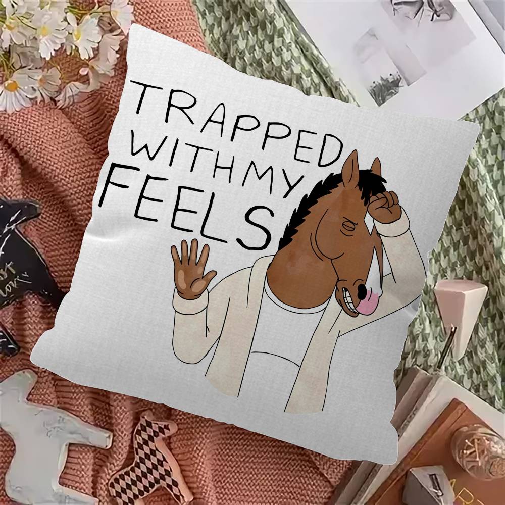 BBoJacksHHorseman Cushion Cover Inches Farmhouse Decor Home Throw Pillow Covers for Couch Decorations