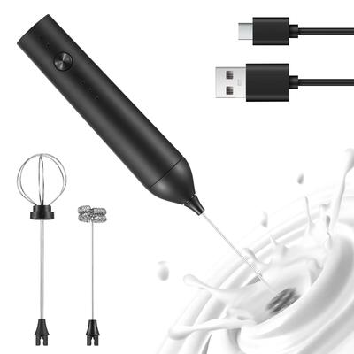 Electric Milk Frother Rechargeable Handheld Foam Maker 3 Levels Speed Adjustable Standable Whisk for Coffee Cream Egg