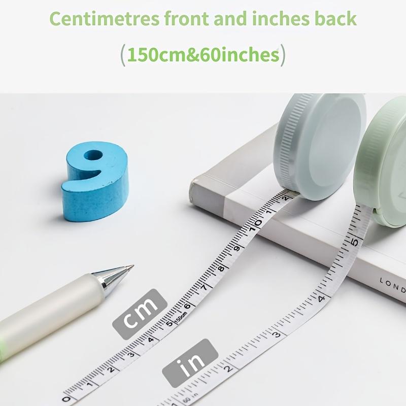 Mini Retractable Measuring Tape - 150cm/60inch Portable Soft Ruler with Centimeter & Inch Scales, Double-Sided Pocket Measuring Tool