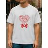 European Sizes The Heart-shaped Pattern "All My Love" Is Suitable for Valentine's Day Outfits. It Is a Very Versatile T-shirt