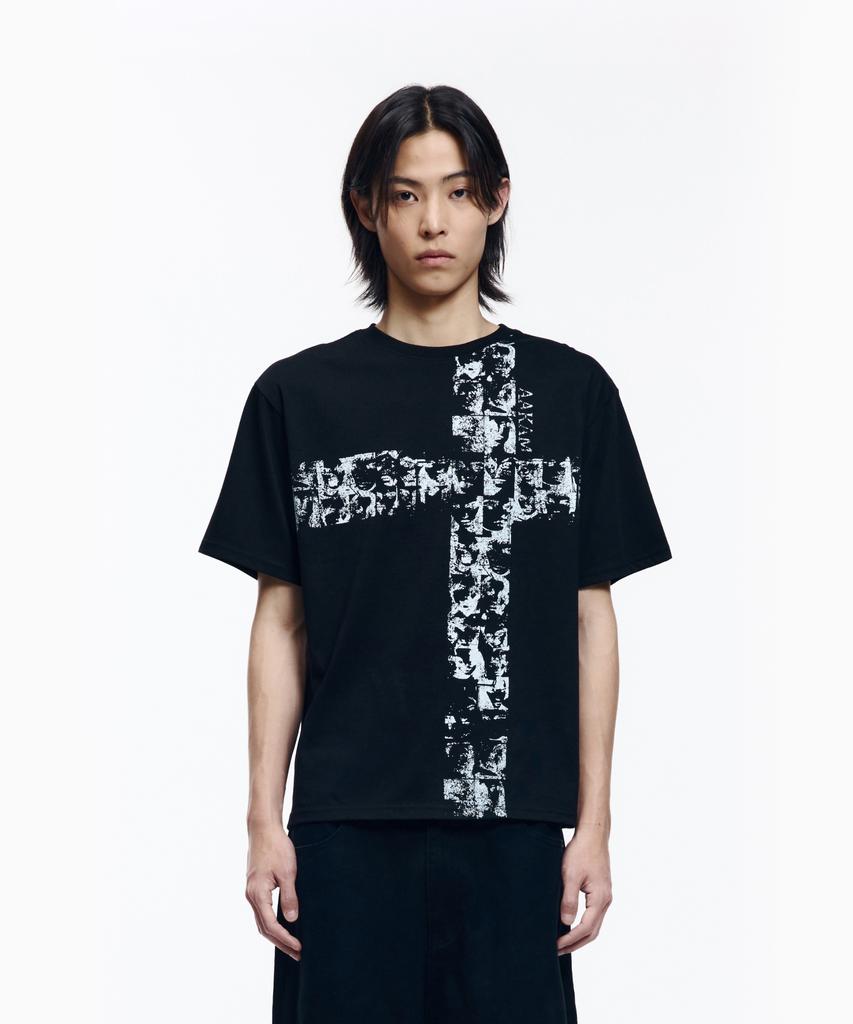 AAKAM Mosaic Cross Half Top (Black)