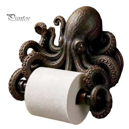 Süßes Meeresleben Badezimmeraufbewahrung Wandmontage Meeresschildkröte Toilettenpapierhalter, 3D-gedrucktes Tier Kreativ Einzigartig Praktisches Geschenk Rolle Wasserdicht E gray