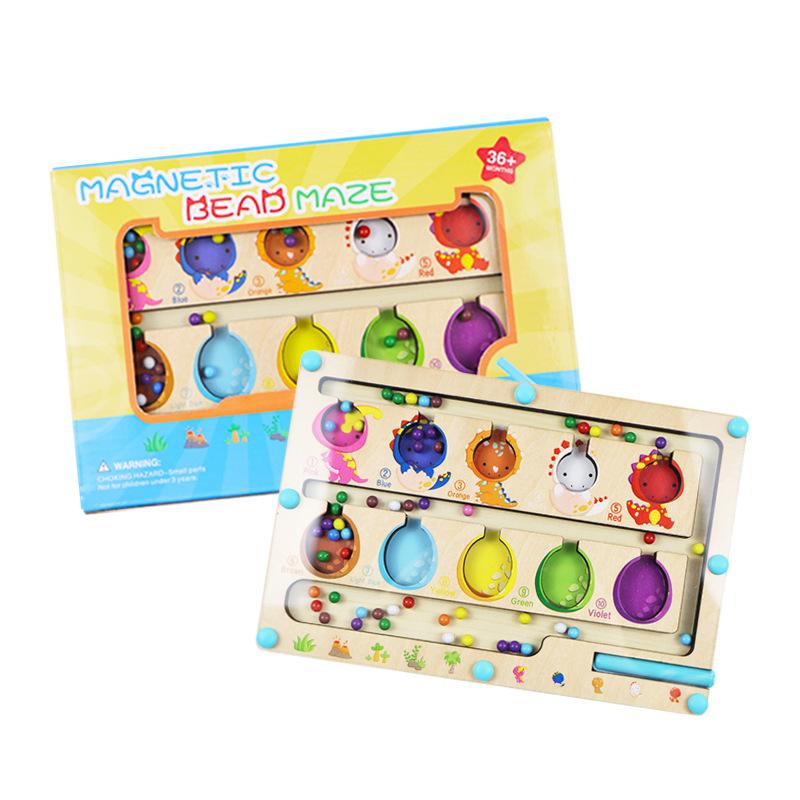 Children's Magnetic Counting Color Classification Board Color Classification Magnetic Pen Ball Shifting Game Puzzle Early Education Play