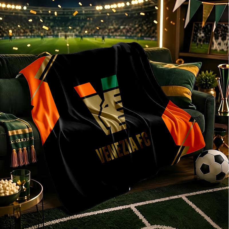 Vene-zia Football Throws Blanket Flannel Blankets Plush for Couch Bed Gifts for Men Women Travel picnic blanket Christmas fan gifts