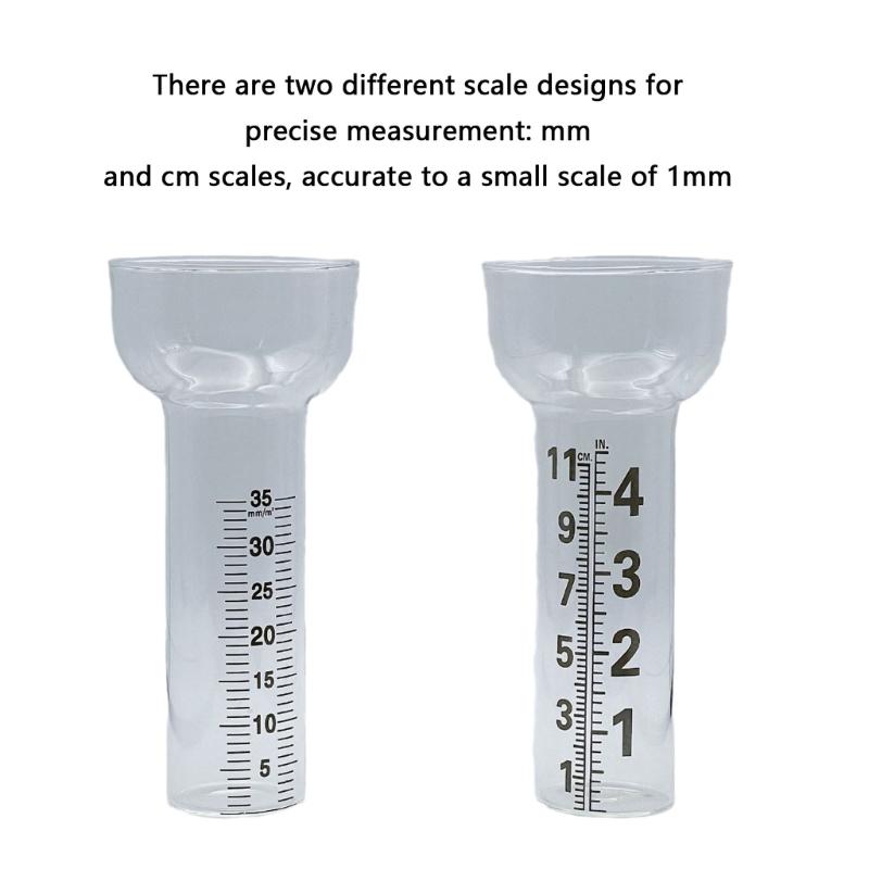 Outdoor Ready High Borosilicate Glass Rain Gauges Heat Resistant for Harsh Weather Conditions & Scientific Applications