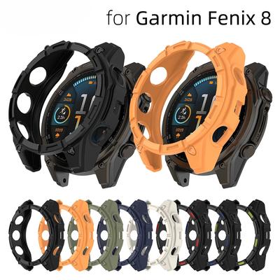 TPU Protective Cover for Garmin Fenix 8 51mm 47mm 43mm AMOLED SOLAR Soft Silicone Bumper Case Accessories for Fenix8 Protector
