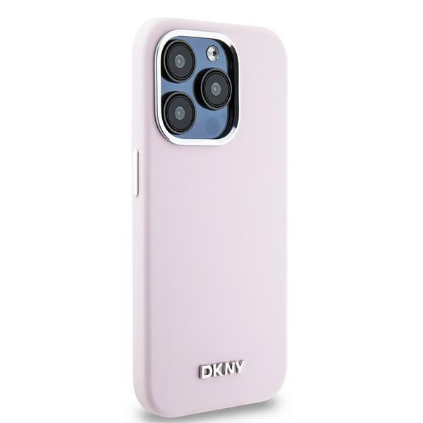 Dkny Dkhmp15Lsmchlp Iphone 15 Pro 6.1Różowy/Pink Hardcase Liquid Silicone Small Metal Logo Magsafe