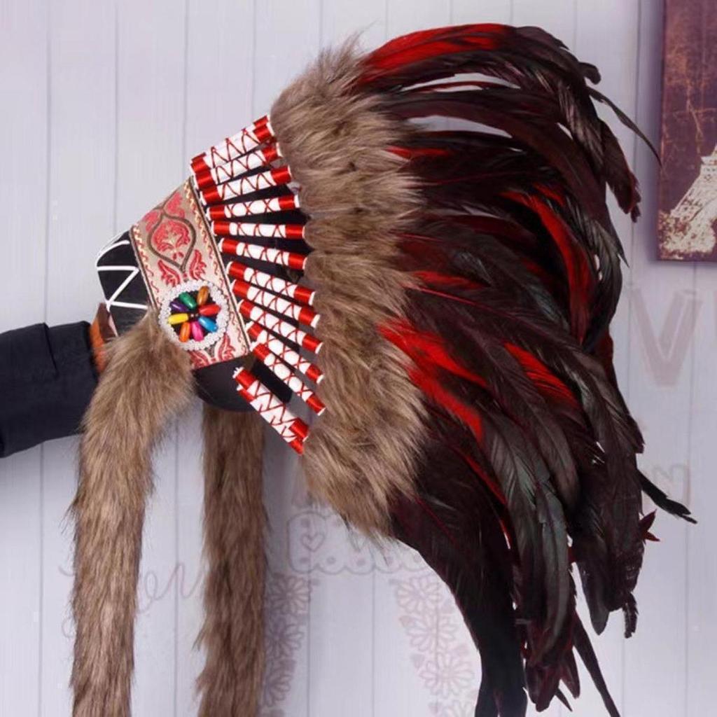 Pióropusz Indianin Ameryki Północnej do odgrywania ról Halloween Taniec