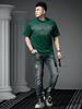 European Goods 2025 New Summer Men's Short-Sleeved T-Shirt Trendy Brand Printed Embroidered Round Neck Half-Sleeved Casual Top T-Shirt