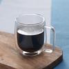 150-450ml  Double Wall Glass Coffee Cup with Handle 1pc Heat Resistant High Borosilicate Glass Mug for Cold Juice Milk Coffee