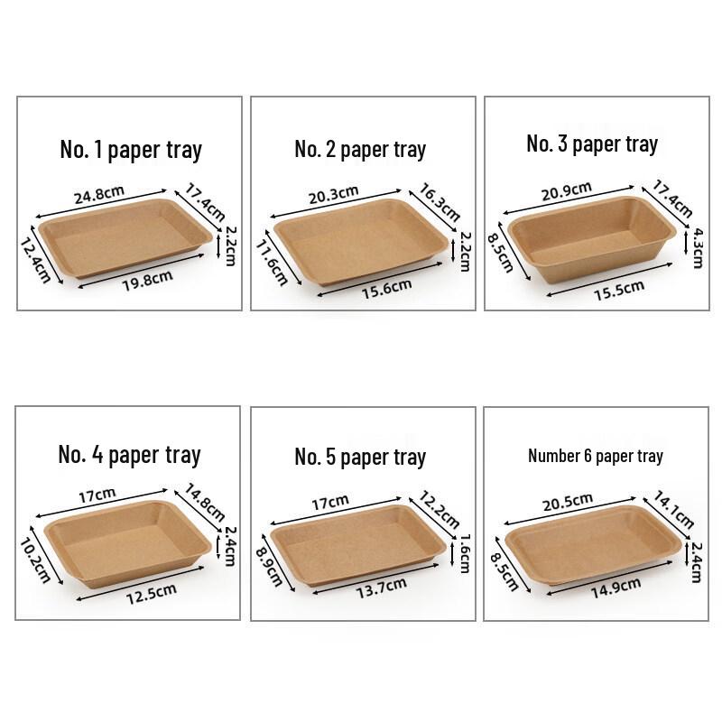 ZISIZ Disposable Kraft Paper Tray