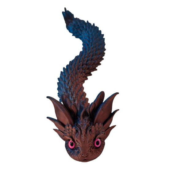 3D Printed Snake Figurine Flexible Articulated Snakes Model Stress Relief Fidget Toy for Home Office Desk Ornament Aquarium Landscape