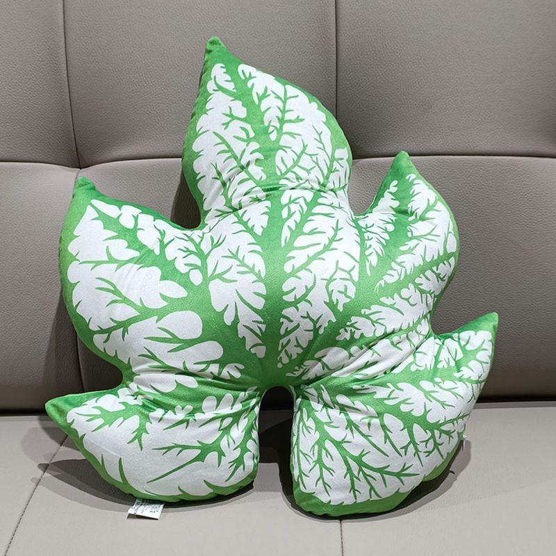 Tropical Plants Pillow for Living Room Sofa Cushion Leaf Pillow Turtle Back Decorative  Green Bedroom Leaves Plant Cushion