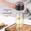 TOMIC Double-Layer Glass Tea Infuser Cup