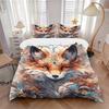 3-teiliges Bettwäscheset mit bezauberndem orangefarbenem Fuchs-Motiv, weicher und bequemer Bettbezug für Schlafzimmer und Gästezimmer (1 Bettbezug + 2 Kissenbezüge, Pilling