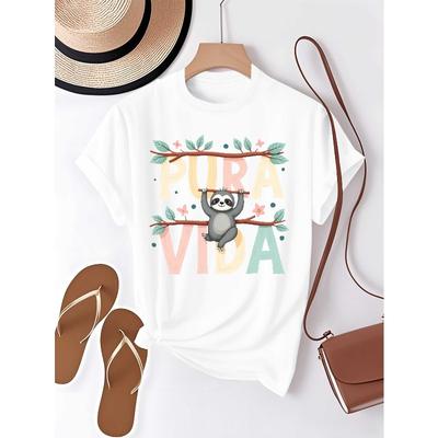 Europäische Größen Urlaubsoutfits - Damenbekleidung, Wochenend-Outfits, Verspieltes Design, Bequemes Material, Bedrucktes Hemd, Modefans