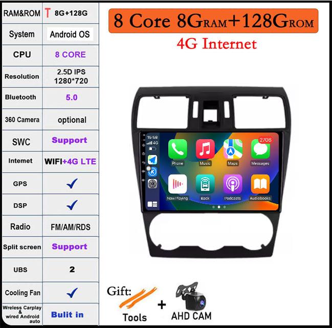 9 Inch For Subaru Forester 4 SJ XV WRX 2012-2015 DSP Android 14 Car Radio Multimedia Video Player Navigation Stereo GPS Monitor