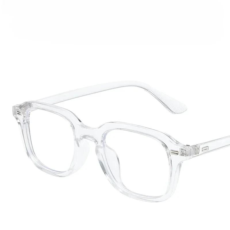 Fashion Retro Square Frame Blue Light Blocking Glasses Office Work Glasses UV Protection Anti-Reflective Computer Sunglasses