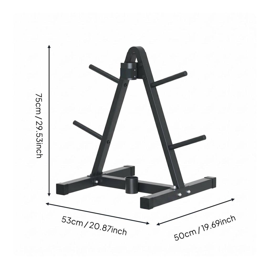 Barbell Storage Rack Multi-Purpose Plate Stand Space Saving