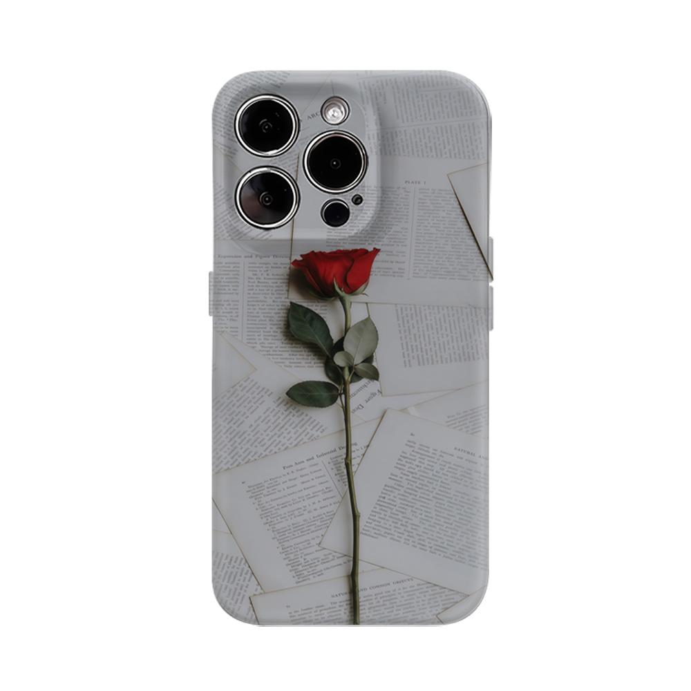 

Roses and Pages Phone Case for IPhone 16 15 14 13 12 11 X XS XR XSMAX 7 8 Pro Max Plus Double-layer Back Cover IPHONE13MINI
