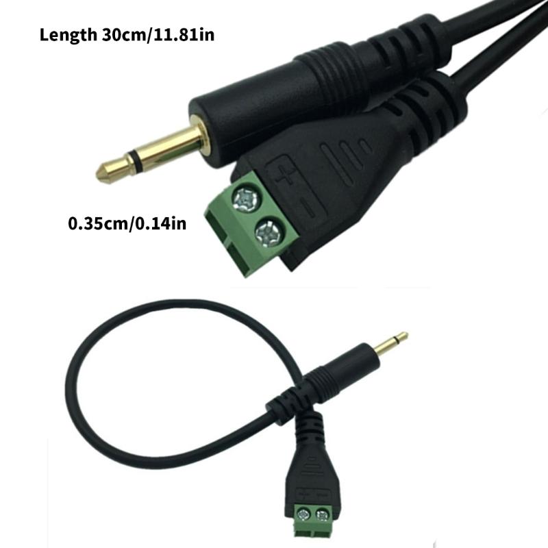 Quality 3.5mm TSMono to 2Pin Screw Terminal Audios Cable with Solderless Design for Easy Connection and Portability