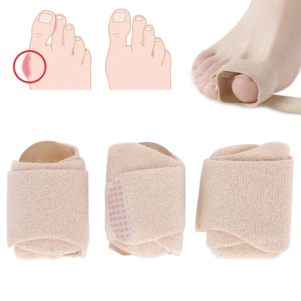 3 Stück Zehenüberlappung Hallux Valgus Korrekturbandage Elastisches Gewebe Zehenkorrekturwickel