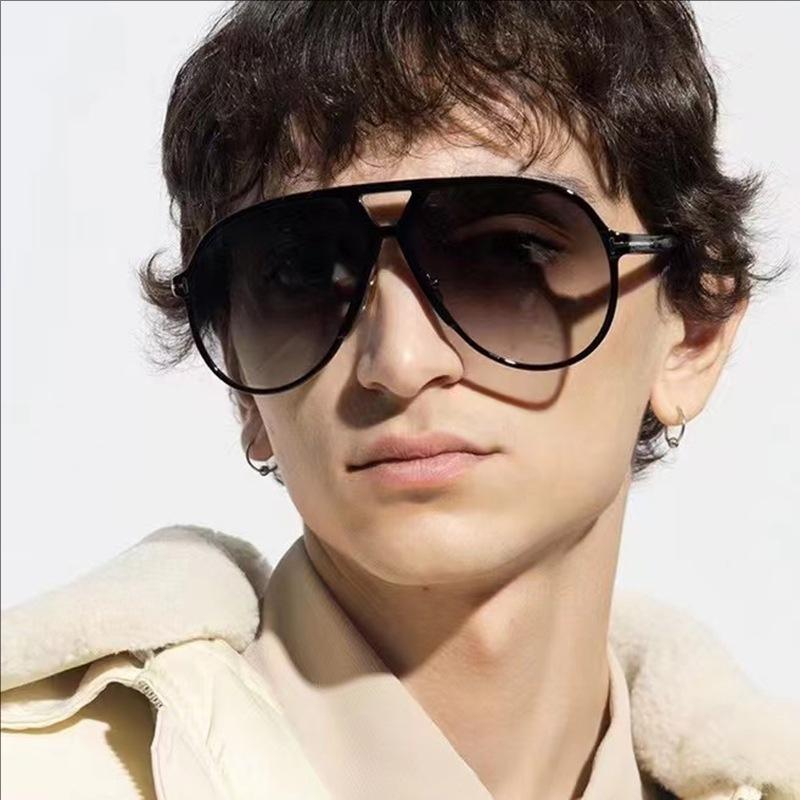Letter T Double Beam Large Frame Toad Mirror  New Retro Sunglasses Pilot Sunglasses Sunglasses Sunglasses JH30