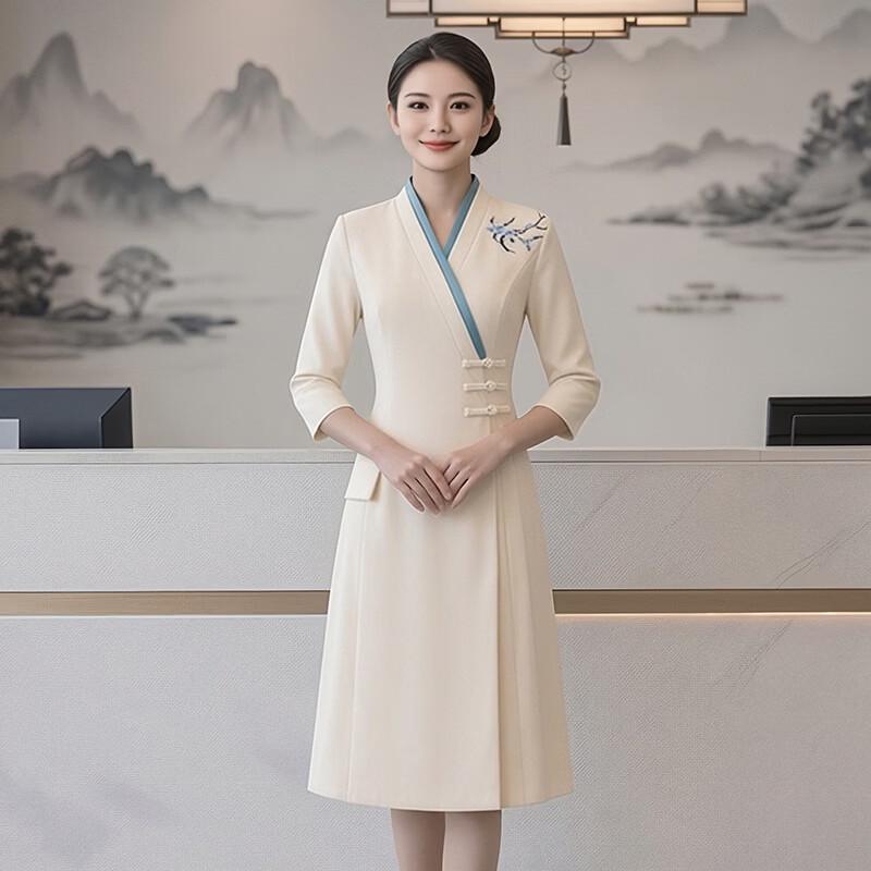 Новое профессиональное платье А-силуэта в китайском стиле 2XL