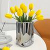 Light Luxury Electroplated Ceramic Vase Minimalist Hydroponic Flower Pot  Entrance Ornament