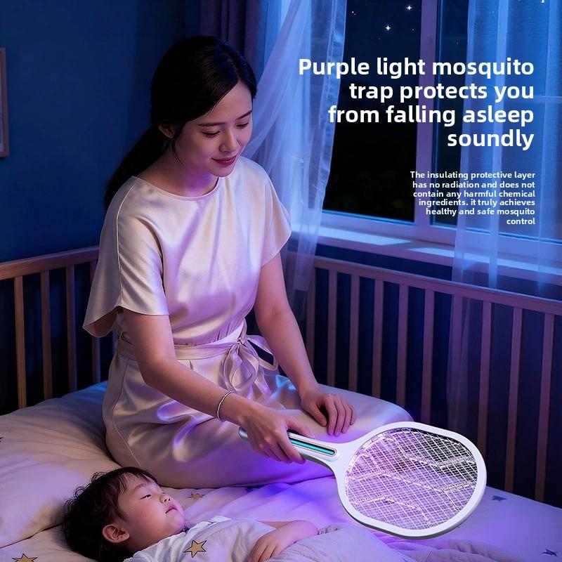Elektrische Mückenklatsche 2-in-1, wiederaufladbare Fliegenklatsche und Mückenfanglampe für das Zuhause