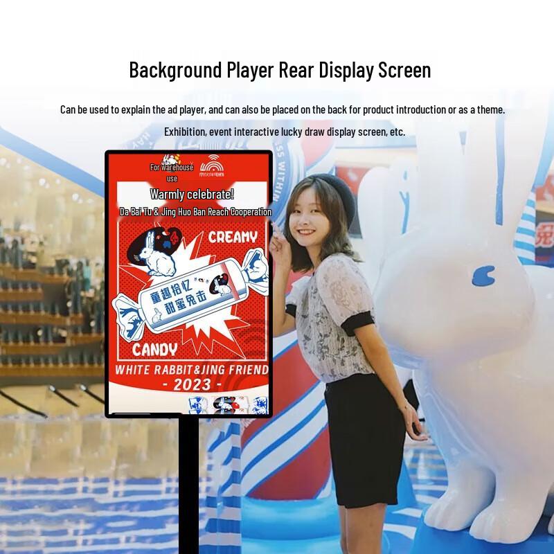 LUOBAOYI Mobile Live Streaming Display with Wireless Screen Mirroring CN plug (adapter included)