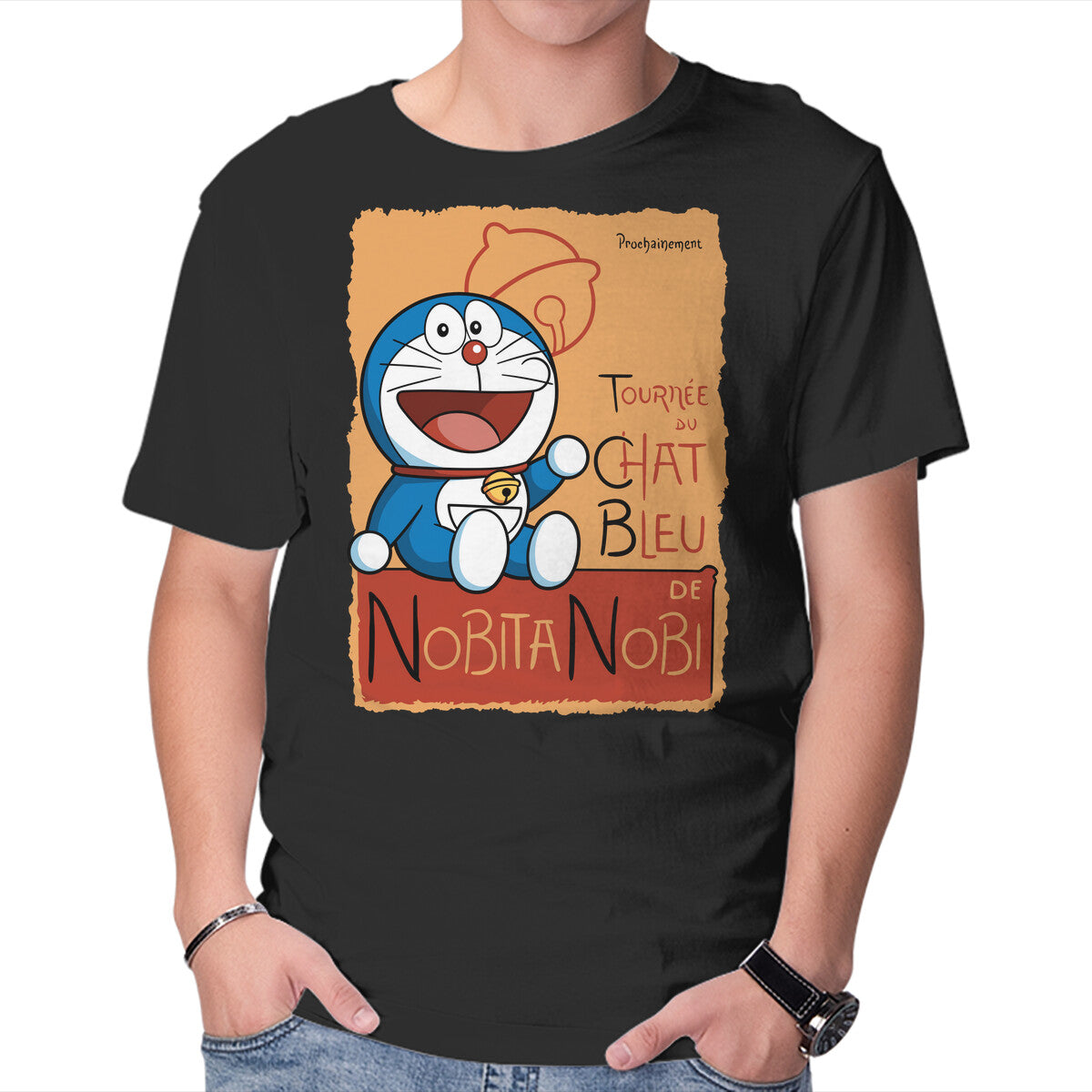 Unisex Crew Neck T-Shirt Le Chat Bleu Graphic Short Sleeve Casual Tee XXL