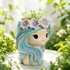 Home Decor Resin Girl Shape Planter Desktop Storage Pen Holder Fairy Flowerpot Vase Decoration Flower Container Home Decor